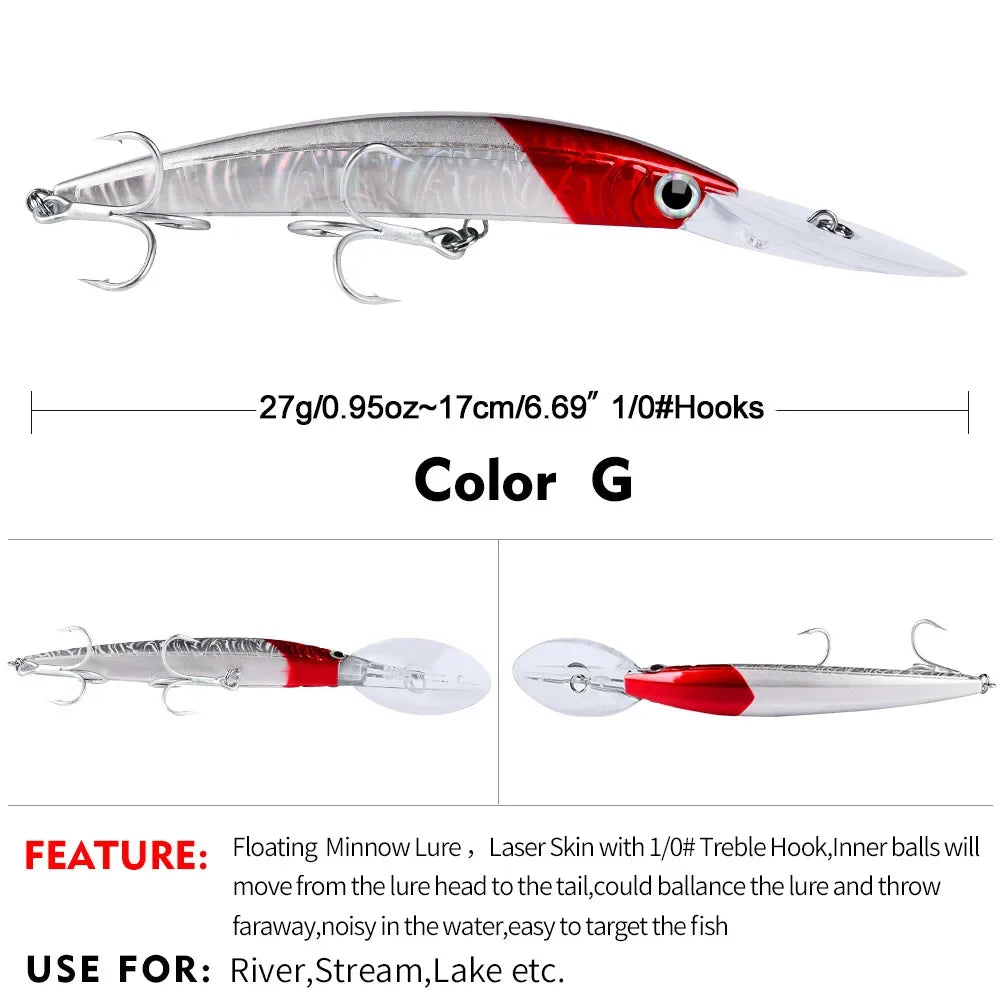 Leurre de pêche minnow plongeant-haute vibration