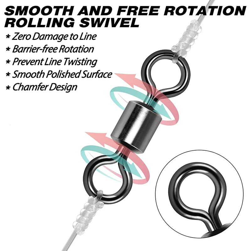 Émerillon pivotant acier inoxydable